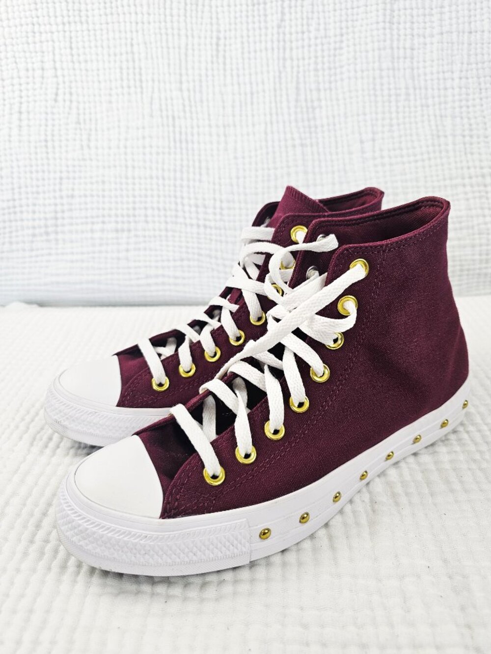 ✨Like New✨ Converse Chuck Taylor All Star High Top - Burgundy - Women's 8.5 - Picture 2 of 11